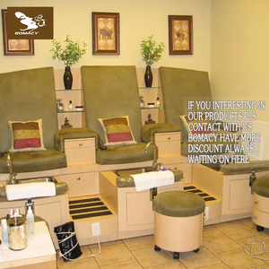 Ensemble de meubles de salon de manucure et pédicure multifonctionnels écologiques en bois classique avec pompe de vidange pour station/banc de pédicure double - Product Image 6