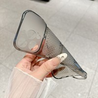 Nouvelle coque de téléphone en maille à dissipation thermique 2026 pour iPhone 17 Air 16 15 14 13 12 11 Pro Max Plus, couleur bonbon, antichoc, souple
