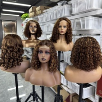 Perruques courtes bob en cheveux humains vietnamiens SDD pour femmes, lisses comme des baguettes, avec fermeture frontale en dentelle transparente 4*4