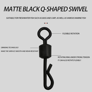 Accessoires de pêche à la <span class=keywords><strong>carpe</strong></span>, pinces à plomb, émerillon à changement <span class=keywords><strong>rapide</strong></span>, manches de queue pivotantes en caoutchouc Anti-emmêlage, matériel de pêche, 40 à 100 pièces - Product Image 3