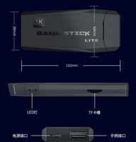 Console de Jeu Vidéo Portable 4K HD M8 Mini, Clé USB Sans Fil 2.4GHz, Lecteur Portable avec 20000 Jeux Intégrés, Mémoire 64 Go, Prise en Charge Multi-Joueur