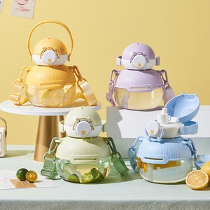 แก้วน้ำเด็กน่ารักพกพาสะดวก 900 มล. พร้อมหลอดดูด ป้องกันการรั่วซึม มีหูจับ เหมาะสำหรับการเดินทาง - Product Image 1