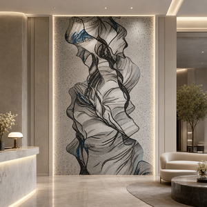 Bellissimo Mosaico Artistico di Lusso <span class=keywords><strong>in</strong></span> Vetro, Piastrelle Resistenti all'Usura Spesse 4mm per Rivestimenti Murali del Bagno - Product Image 3