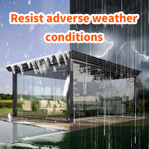 Aluminum Louver Pergola Motorized Outdoor Gazebo Adjustable Waterproof Roof Remote Control Garden Patio - Product Image 3