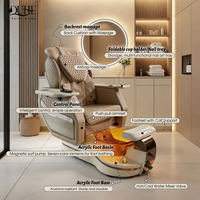 Salon de manucure professionnel, chaises de pédicure personnalisées avec spa pour les pieds, luxe, avec chauffage électrique et jets de massage