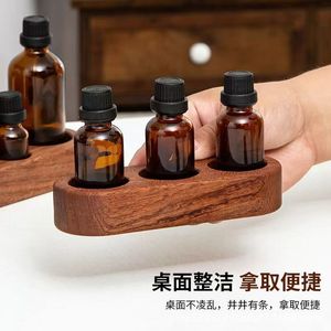 Support de rangement en bois pour huiles essentielles, 1 niveau, pour bureau, porte-bouteilles d'aromathérapie - Product Image 5