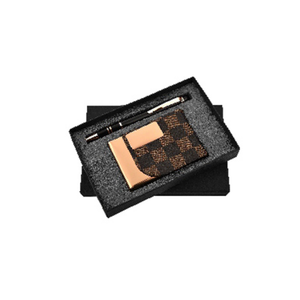 Regalo Corporativo Premium 2 en 1, Juego de Bolígrafo y Cartera de Cuero para Hombre, Perfecto para Recompensas a Empleados, Ferias Comerciales y Negocios - Product Image 1