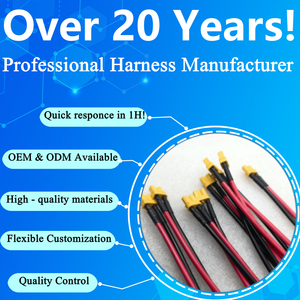 カスタムワイヤーハーネスOEMケーブルXT30電源配線ハーネスXT30U-F XT30U-M 抵抗付きOリング端子16AWGケーブルアセンブリ - Product Image 6