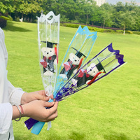 Buket Busa Beruang Dokter Tunggal Hadiah Kecil Kartun DIY untuk Hari Guru dan Teman Sekelas