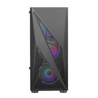 Mesh Gaming Computer Case Gaming Desktop Pc Case Panel frontal Computer Case Diseño elegante Exclusivo Metal Stock ATX Plástico Nuevo