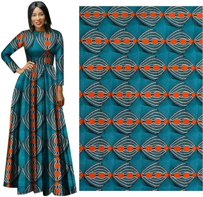 100% Polyester Ankara druckt Stoffe Afrikanische Stoffe Wachs Super Stoff Wachs 6 Yards Baumwolle für Hochzeits kleidung