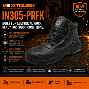 <span class=keywords><strong>Scarpe</strong></span> di Sicurezza <span class=keywords><strong>Dielettriche</strong></span> MaxiTough 18KV, Leggere con Punta in Fibra di Vetro, Resistenti alle Perforazioni, Stivali da Lavoro, Calzature Protettive Industriali - Product Image 1