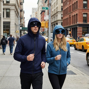 Sudadera con Capucha Personalizada con Logotipo OEM, Estilo Casual, Unisex, con Cremallera, 100% Algodón, Felpa, Hip Hop, para Hombre, Modelo TKAN639 - Product Image 2