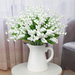 ดอกลิลลี่ออฟเดอะแวลลีย์ประดิษฐ์ยี่ห้อกวนยี่  ดอกไม้พลาสติกก้านเดี่ยว สำหรับตกแต่งงานแต่งงานและบ้าน - Product Image 2