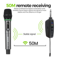 Système de microphone sans fil professionnel RAYHAYES RG-H16S 2.4G double micro portable avec RGB pour Karaoké