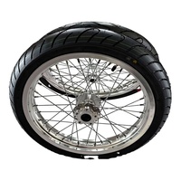 Set Roda Supermoto Sur-Ron Light Bee X LBX 17" Performa Tinggi CNC Aluminium Perak Krom Ban Jalan Raya Suku Cadang Sepeda Motor Listrik