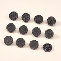 Boutons classiques en alliage de zinc gaufré à motif quadrillé, boutons à coudre en métal à motif à carreaux pour chemises, t-shirts et chemisiers