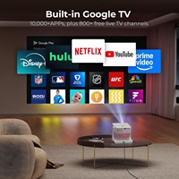 Officiellement Google-TV Smart Android 13 Auto Focus Keystone 4K WiFi 6 Audio Native 1080P Portable Home Cinéma Mini Projecteur 3D