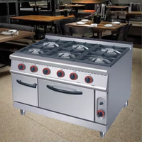 Oven Gas 6 Tungku Kustom Grosir, Penghangat Makanan untuk Katering Komersial, Sumber Daya Listrik Berkualitas Tinggi, Kaca