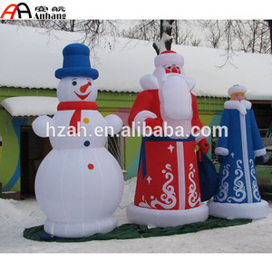 Gigante inflable de Navidad de muñeco de nieve y Santa para publicidad - Product Image 1