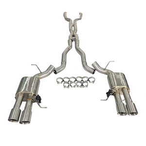 Système d'échappement Catback Valvetronic en acier inoxydable brossé de 1,5 mm d'épaisseur avec tube en X électronique pour M5 E60/E61/M6 E63/E64 S85 5.0L - Product Image 1