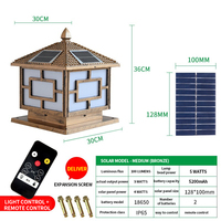 IP65 Solar Tuinpaallamp Buiten Waterdicht Aluminium LED DC 12V 3000K 6000K Dimbaar Tuinpaallamp