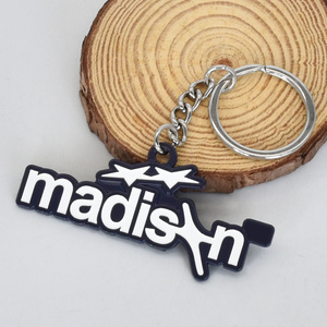 Bán Buôn Thiết Kế Kim Loại Keyring Nhà Sản Xuất Cá Nhân Logo Điện Di Kim Loại Màu Đen Móc Khóa - Product Image 2