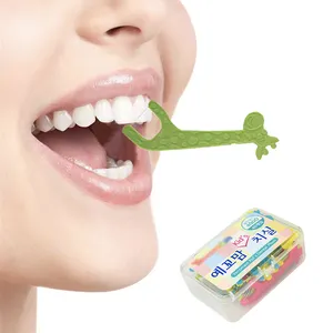 Child Colored Eco Friendly Kids Flosser Holder Toothpick Dental Floss Pick