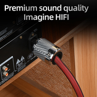 Câble d'alimentation audio ATAUDIO Hi-End pour amplificateur, câble d'alimentation audiophile Hifi avec connecteur femelle IEC à âme en argent pur