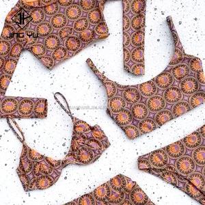 Traje de Baño de Dos Piezas con Estampado Halter para Mujer, Traje de Baño Personalizado, Conjunto de Bikini, Bikinis Personalizados, Trajes de Baño Personalizados - Product Image 1