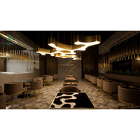 Comptoir de buffet sur mesure pour restaurant, design avec éclairage LED pour projets d'aménagement intérieur d'hôtels, restaurants et pubs