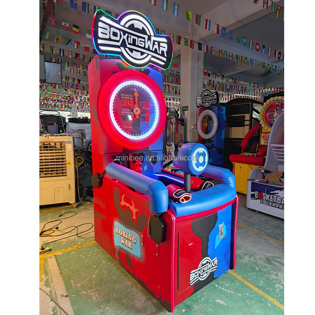 Boxing Machine Players Use Sledgehammers to Hit the Force Measuring Machine Arcade Game Machine Entertainment Equipment