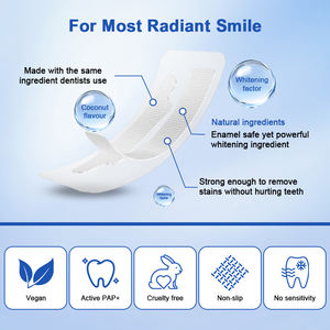 Luxsmile Meilleur ingrédient naturel de marque privée sans peroxyde <span class=keywords><strong>dentaire</strong></span> de qualité supérieure <span class=keywords><strong>3d</strong></span> Pap Bandes de <span class=keywords><strong>blanchiment</strong></span> des dents à dissolution sèche blanches - Product Image 6