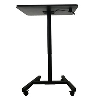 Bureau d'ordinateur à hauteur pneumatique à gaz, jambes simples à assembler facilement, support réglable en hauteur, pour pied