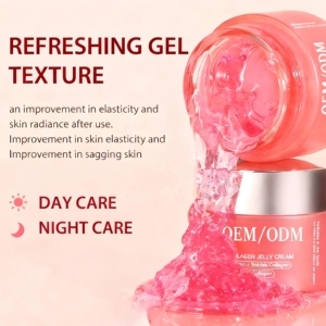 Crème gelée au collagène OEM - Niacinamide, collagène hydrolysé lyophilisé, renforce la barrière cutanée, hydrate, procure une éclat 24h - Product Image 2