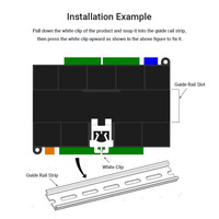Modul IO Modbus RTU Seri CE IOM - Modul Ekspansi IO PLC 16DI 8DO DIN-Rail untuk BAS HVAC Pengolahan Air Pabrik Cerdas