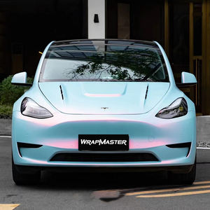 Wrapmaster 1.52*18Meter Vật Nuôi Màu Xanh Màu Đỏ Satin Xe Bọc Chi Phí Màu Sắc Vinyl Bọc Xe - Product Image 1