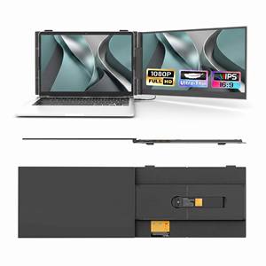 Écran d'extension portable S8 14 pouces pour ordinateur portable, 1080P IPS, double moniteur à clipser, prix usine - Product Image 1