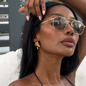 Pendientes de Botón con Forma de Hongo Yueli, Chapados en Oro de 18K con Incrustaciones de Circonita Roja, Joyería Fina para Uso Diario de Mujer - Product Image 4