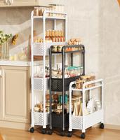 Chariot de rangement de cuisine multifonctionnel moderne sur pied à trois couches pour fruits et légumes Articles divers ménagers