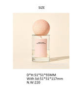 Vente en gros de bouteilles de diffuseur de roseau en verre vide de 80ml avec bouchon à bille de volatilisation de boue de diato