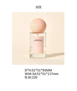 Botella Difusora de Aroma de Vidrio Transparente Vacía de 80 ml con Tapa de Bola de Diatomita Personalizable, Venta al por Mayor OEM - Product Image 4