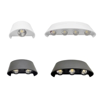 Applique murale LED extérieure en aluminium IP65 étanche, éclairage mural haut et bas pour la maison, les escaliers, la chambre à coucher, la salle de bain, le couloir, le porche