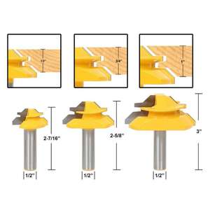 Serrure <span class=keywords><strong>à</strong></span> bois Mitre Router Bit 1/4 Shank Tenon Cutter Boiseries Fraises - Product Image 4