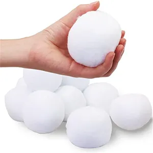 Outdoor Games Children's Adult Toys Christmas Set Toys White Snowball Plush Toys for Kids and Adult