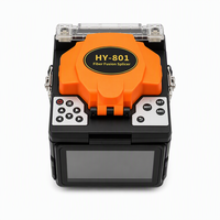 Soudeuse par fusion ARC HY-801 avec pinces polyvalentes pour fibres SM/MM, chauffage rapide, batterie intégrée 5200 mAh, kit FTTH