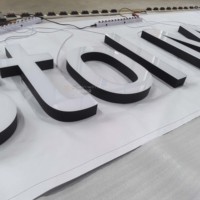 Lettres en acrylique lumineuses frontales IP67 étanches et écologiques, directement de l'usine, pour enseignes LED personnalisées intérieures/extérieures