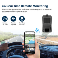 AI 4G kamera dasbor depan & dalam, kamera ganda 1080P 120 WIFI DMS ADAS pelacak GPS perekam Video