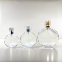 Fabricant de gros Bocaux de parfum de forme ronde sur mesure avec couvercles Flacon de parfum vide de 30ml 50ml 100ml avec boîte