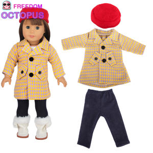 Vêtements pour poupée MSYO de <span class=keywords><strong>18</strong></span> pouces, accessoires pour poupée, veste d'<span class=keywords><strong>hiver</strong></span> chaude, <span class=keywords><strong>manteau</strong></span> pour poupée avec chapeau - Product Image 2